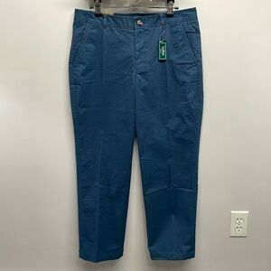 NWT L.L. Bean Ultimate Chino Straight Leg Favorite Fit Pant Dark Mariner 8 Reg
